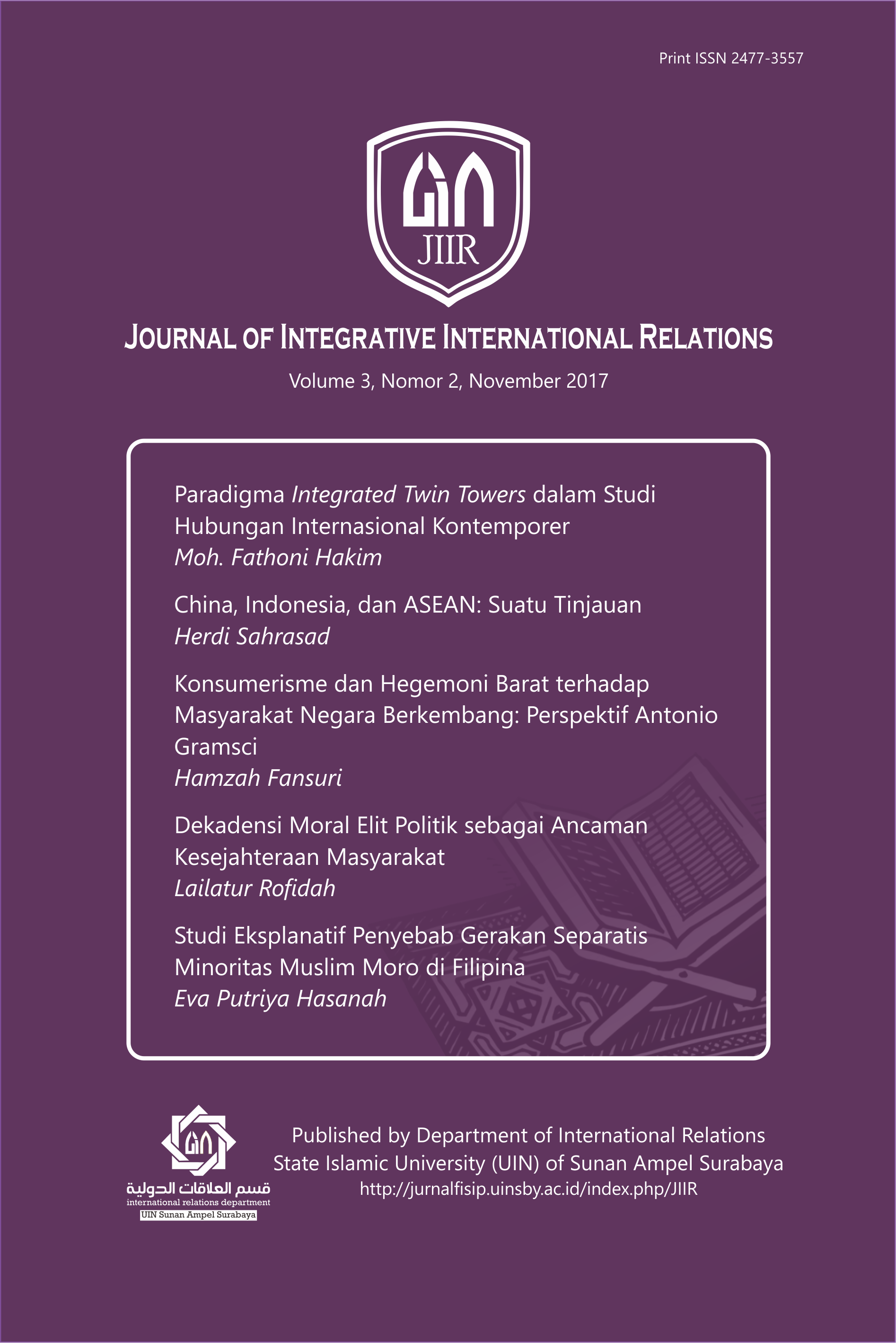 					View Vol. 3 No. 2 (2017): Journal of Integrative International Relations
				