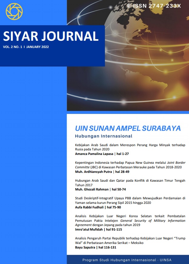 					View Vol. 2 No. 1 (2022): SIYAR Journal
				