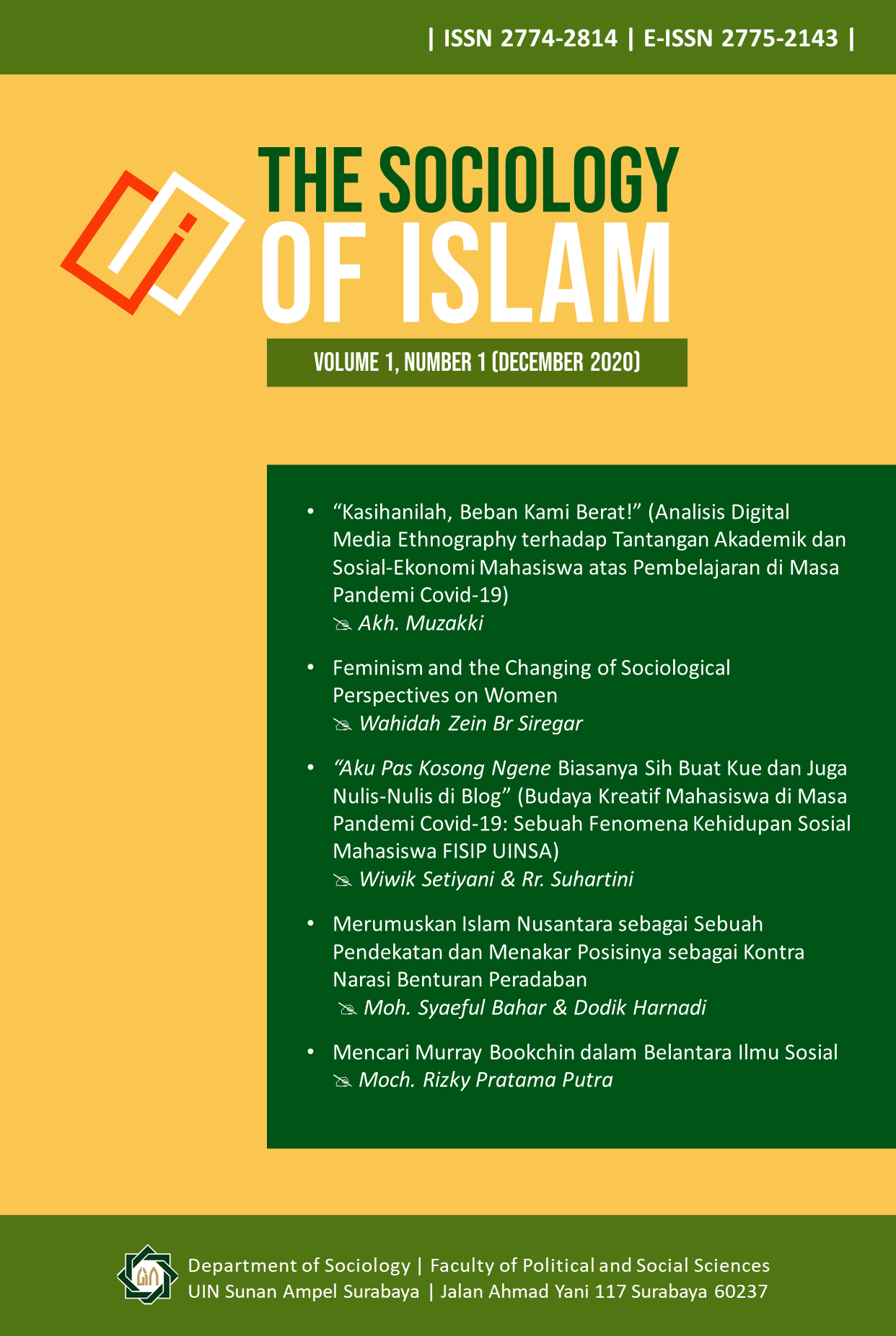 Front Cover of The Sociology of Islam