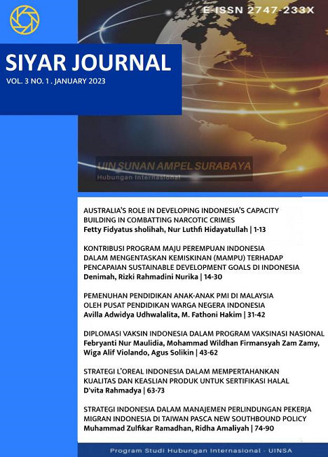 					View Vol. 3 No. 1 (2023): SIYAR Journal
				