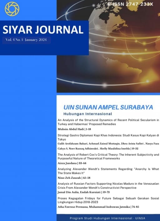 					View Vol. 4 No. 1 (2024): SIYAR Journal
				