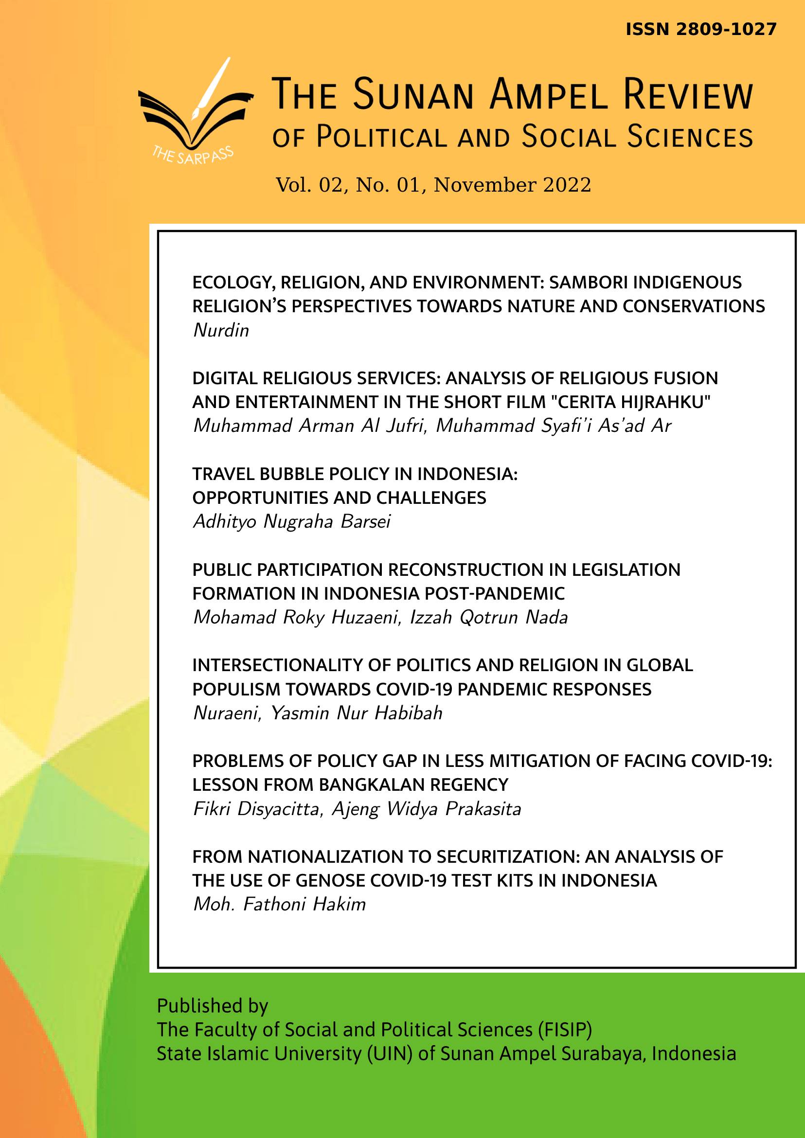 					View Vol. 2 No. 1 (2022): The Sunan Ampel Review of Political and Social Sciences
				